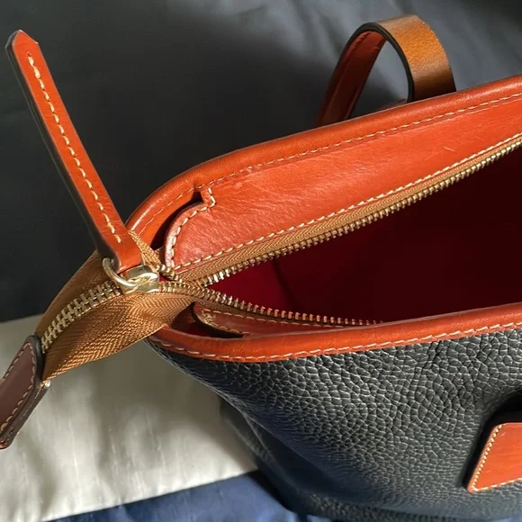 Dooney and Bourke Pebble Grain Black Double Pocket tote - Picture 10 of 10